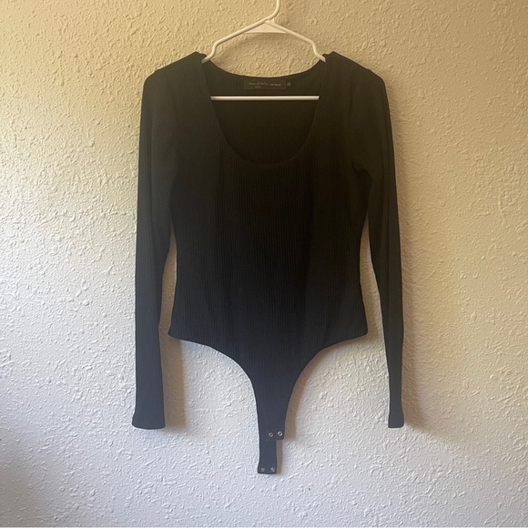 House of Harlow 1960 Tops - House of Harlow 1960 x Revolve Black Ribbed Bodysuit Top Size: Medium